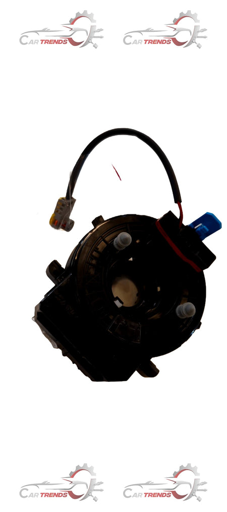 Honda contact assembly clock spring showing the coiled electrical connector and circular metal housing for vehicle steering wheel.