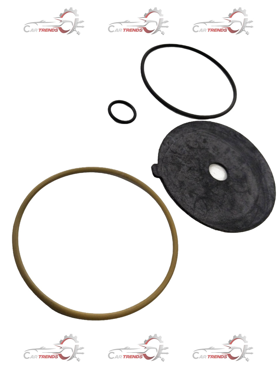 General Motors Chevrolet Spark reducer diaphragm overhaul kit with parts and components laid out on a white background.