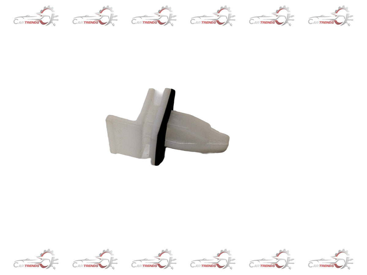 Chevrolet Captiva clip rocker panel molding, front view, genuine General Motors part with mounting details.