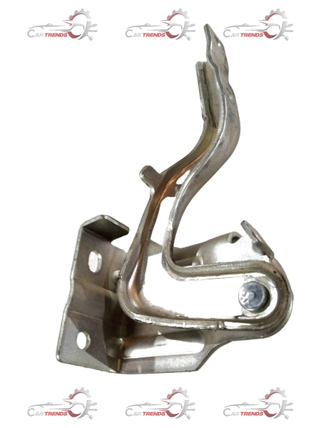 CarTrends Tata Tiago left-side bonnet hinge spare part, showing the metal hinge component for vehicle maintenance.