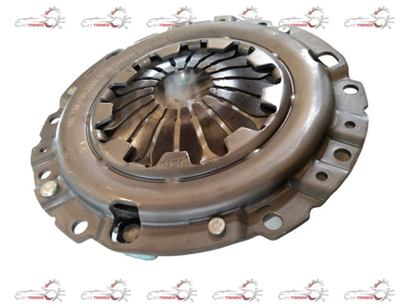 Maruti Suzuki pressure plate for clutch assembly, branded Super Carry, metallic component with mounting holes, used in vehicle transmission systems.