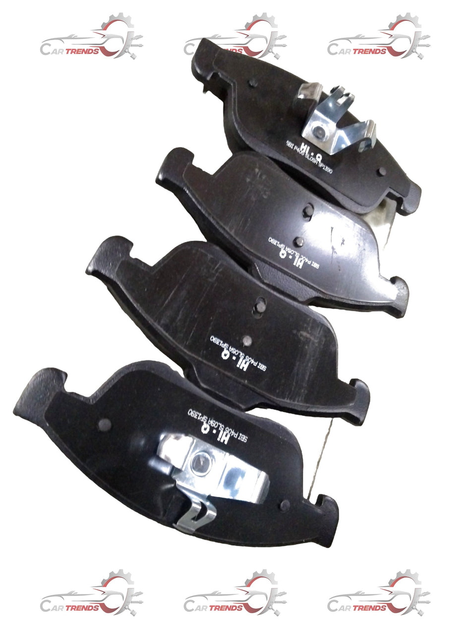 Front brake pad for Nissan Triber, Kiger, Kwid 1.0 2020, and Renault models by CarTrends, showing the new brake pad design.