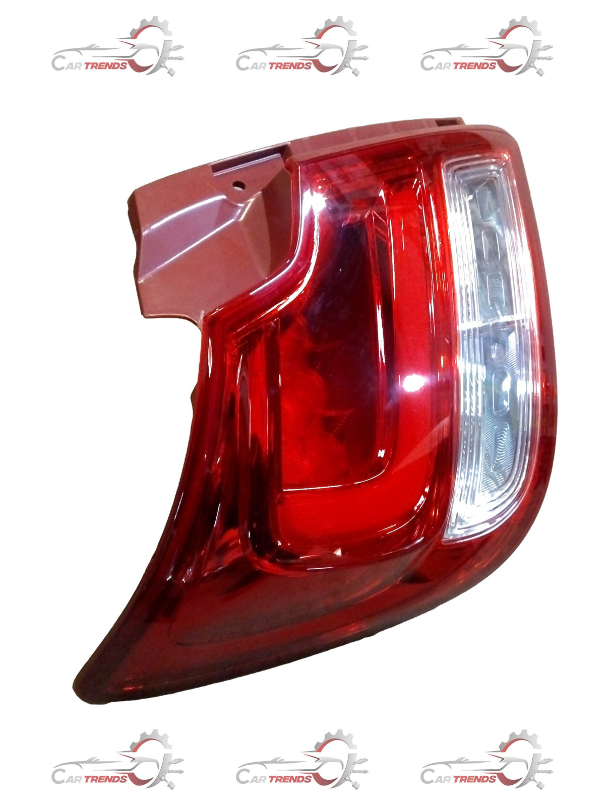CarTrends rear combination lamp for Swift, Dzire, Ertiga, Baleno, showing the red and clear lens assembly on a white background.