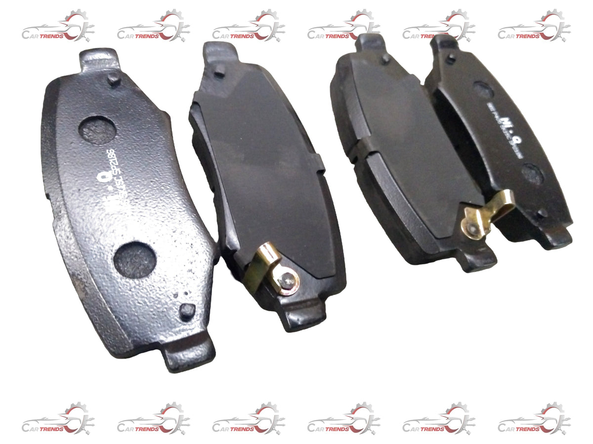 Rear brake pad for Tata HARRIER with ARIA / HEXA / SAFARI DICOR 2.2 by CarTrends, showing the brake pad and mounting surface.