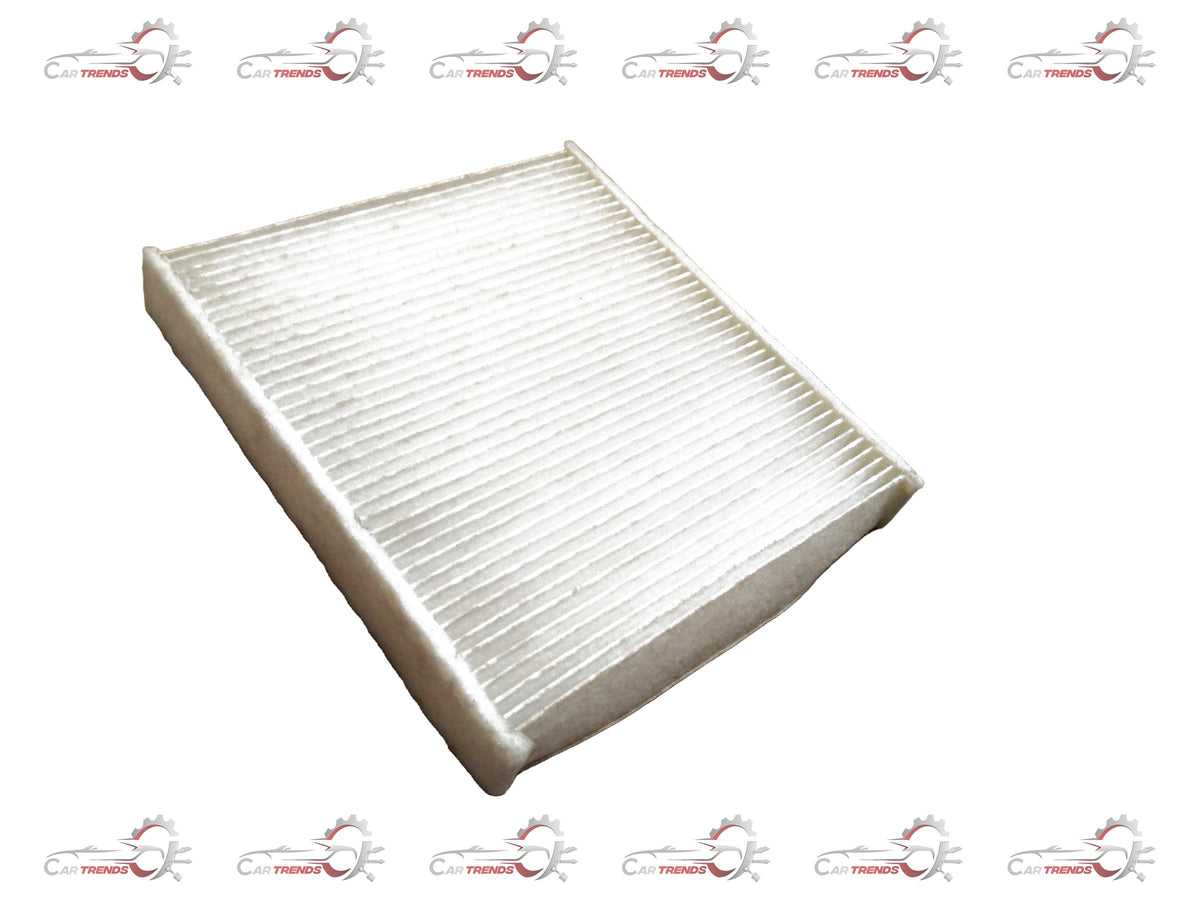 Toyota CarTrends AC filter for Fortuner, Hilux, Innova, showing a clean, new cabin air filter with frame and filter material.