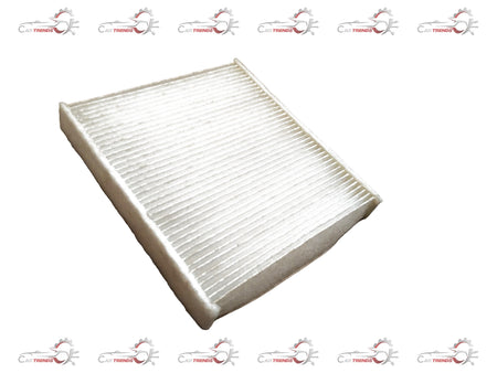 Toyota CarTrends AC filter for Fortuner, Hilux, Innova, showing a clean, new cabin air filter with frame and filter material.