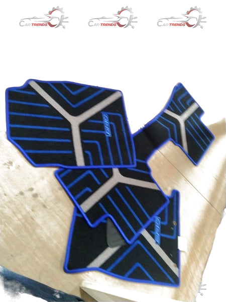 Blue Honda floor mat for City, Amaze, Elevate, and WR-V models, featuring a durable design and precise fit.