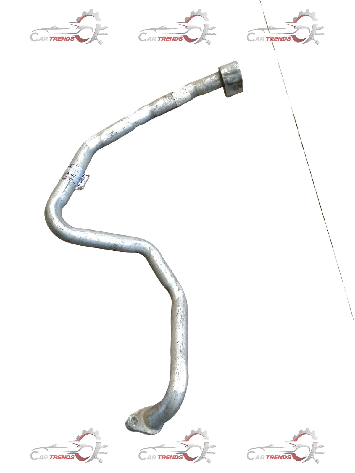 Renault expansion pipe by CarTrends, showing a close-up of the metal pipe part with mounting brackets and fittings.