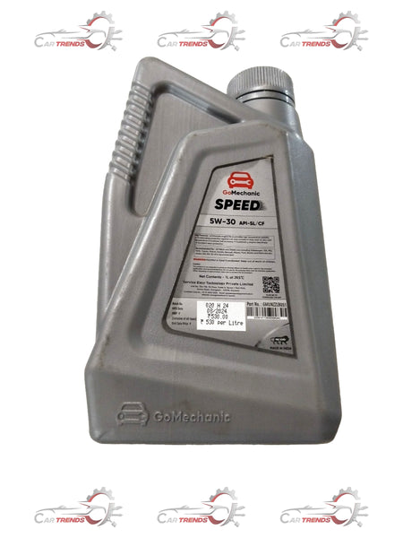 GOMECHANIC 5W30 SL Grade car engine oil 1L bottle, suitable for all car variants, shown in the image.