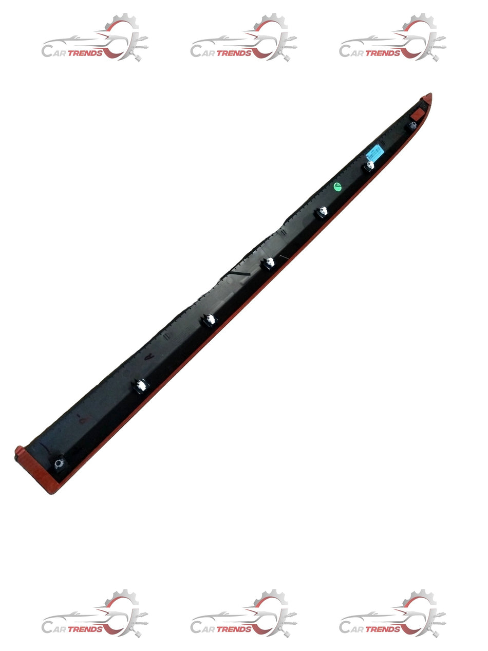 CarTrends I20 front left door moulding protective strip, spare part, showing the black plastic strip on a car door.
