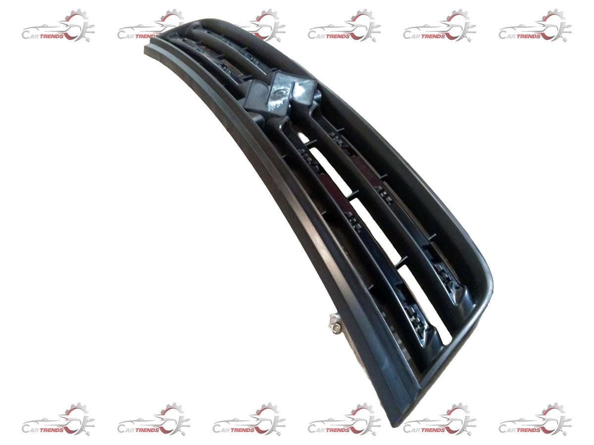 Black Maruti Suzuki Swift grille with a sleek design, mounted on the front of the compact hatchback.