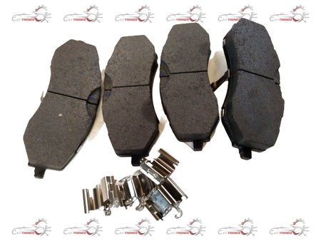 Front brake pad for Mahindra Scorpio, shown in the image with detailed metal and friction surface.