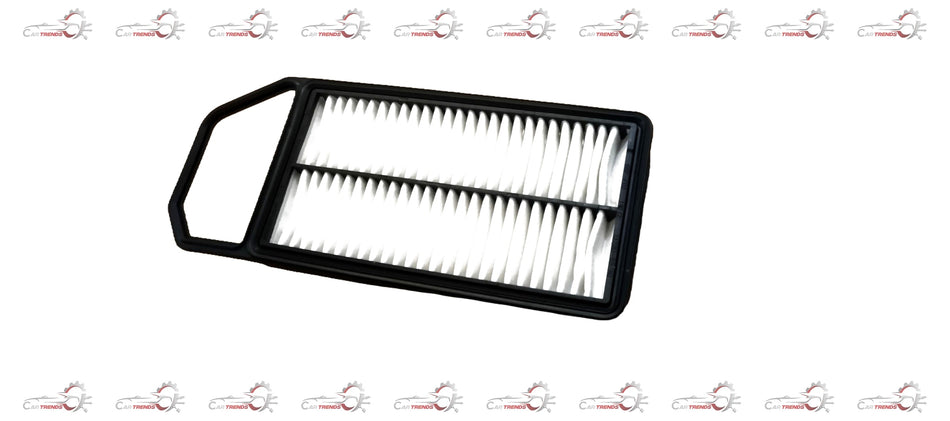 CarTrends air filter for Baleno, spare part #13780M68PA0, showing the rectangular filter element with pleats and plastic frame.