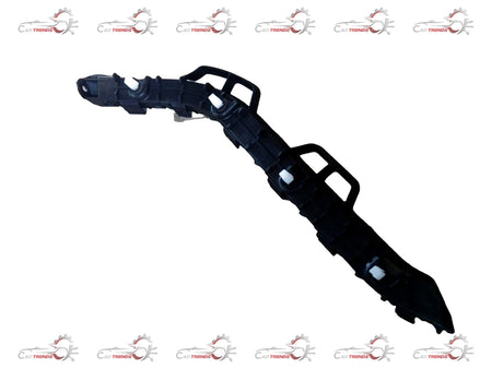 Hyundai Xcent right rear bumper bracket spare part by CarTrends, showing a close-up of the black metal bumper support.