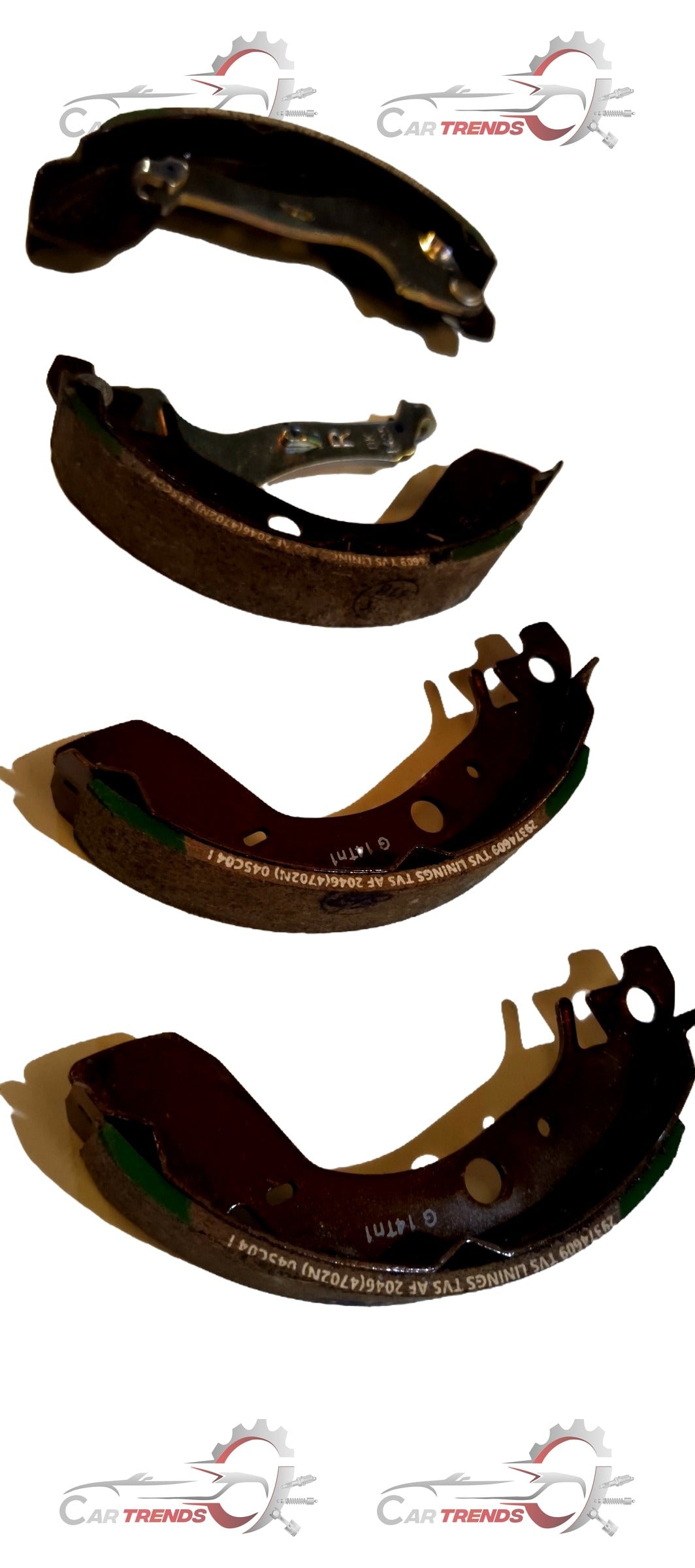 TATA brake shoe spare part with metal and lining components, designed for vehicle braking systems.