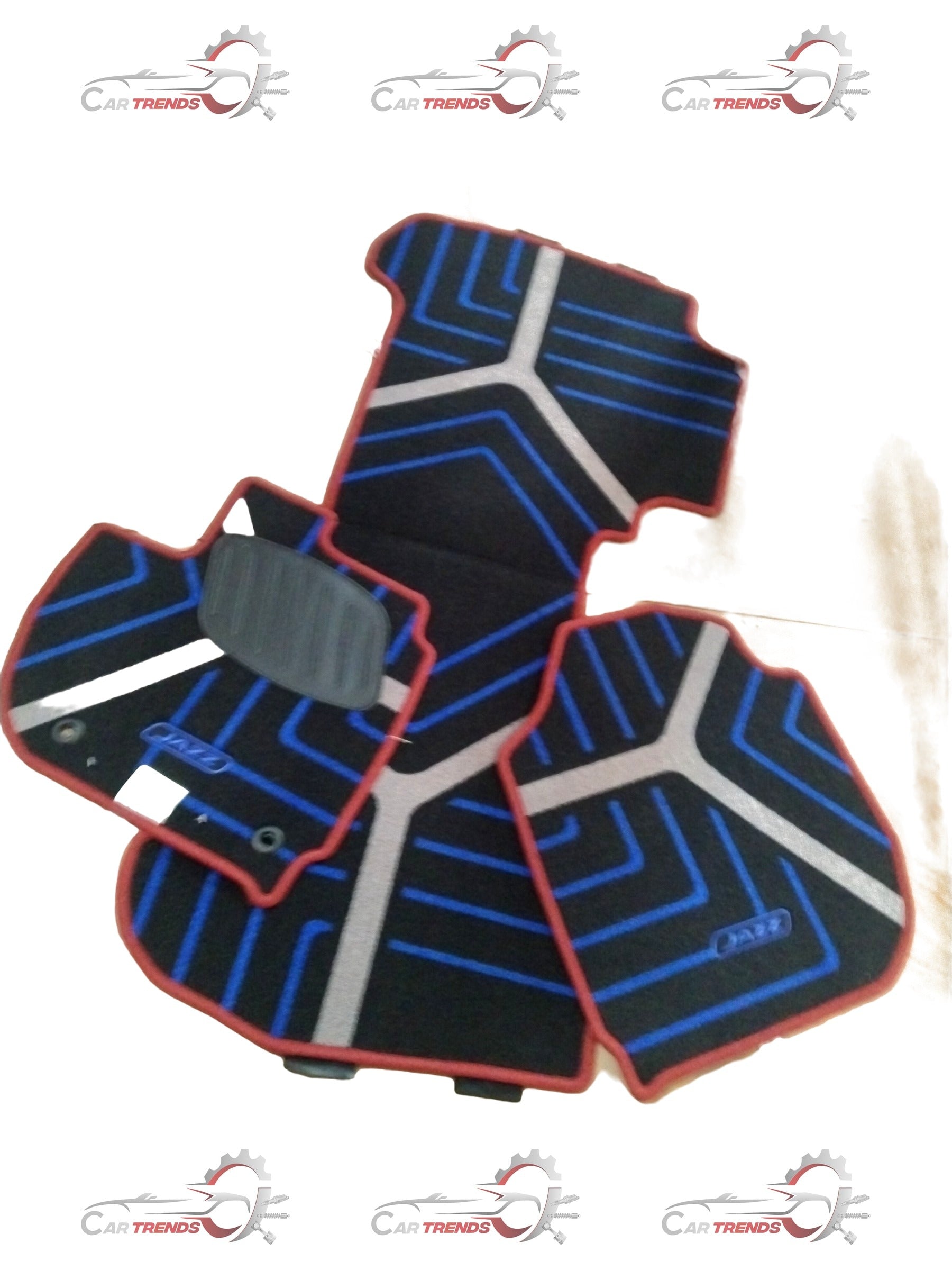 Red Honda floor mat with City, Amaze, Elevate, or WR-V branding, featuring a textured surface and custom fit design.
