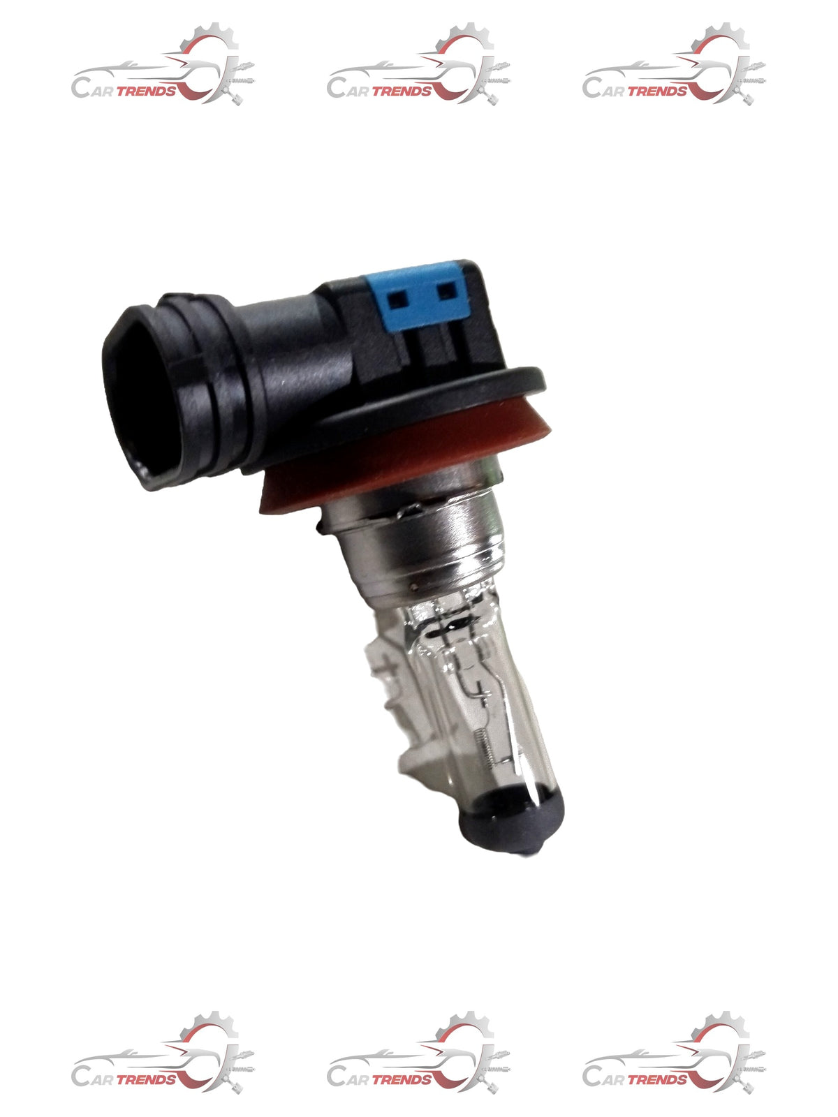 CarTrends H11 12V 55W bulb for Punch, Altroz, Safari, and Harrier vehicles, shown in a close-up view.