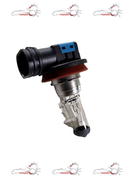 CarTrends H11 12V 55W bulb for Punch, Altroz, Safari, and Harrier vehicles, shown in a close-up view.