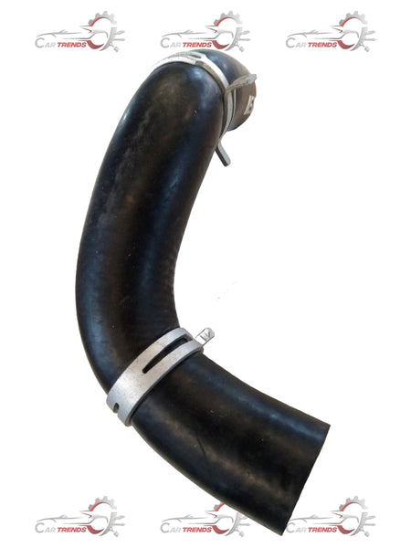 Hyundai Creta lower radiator hose, black rubber automotive part with metal clamps, for engine cooling system.