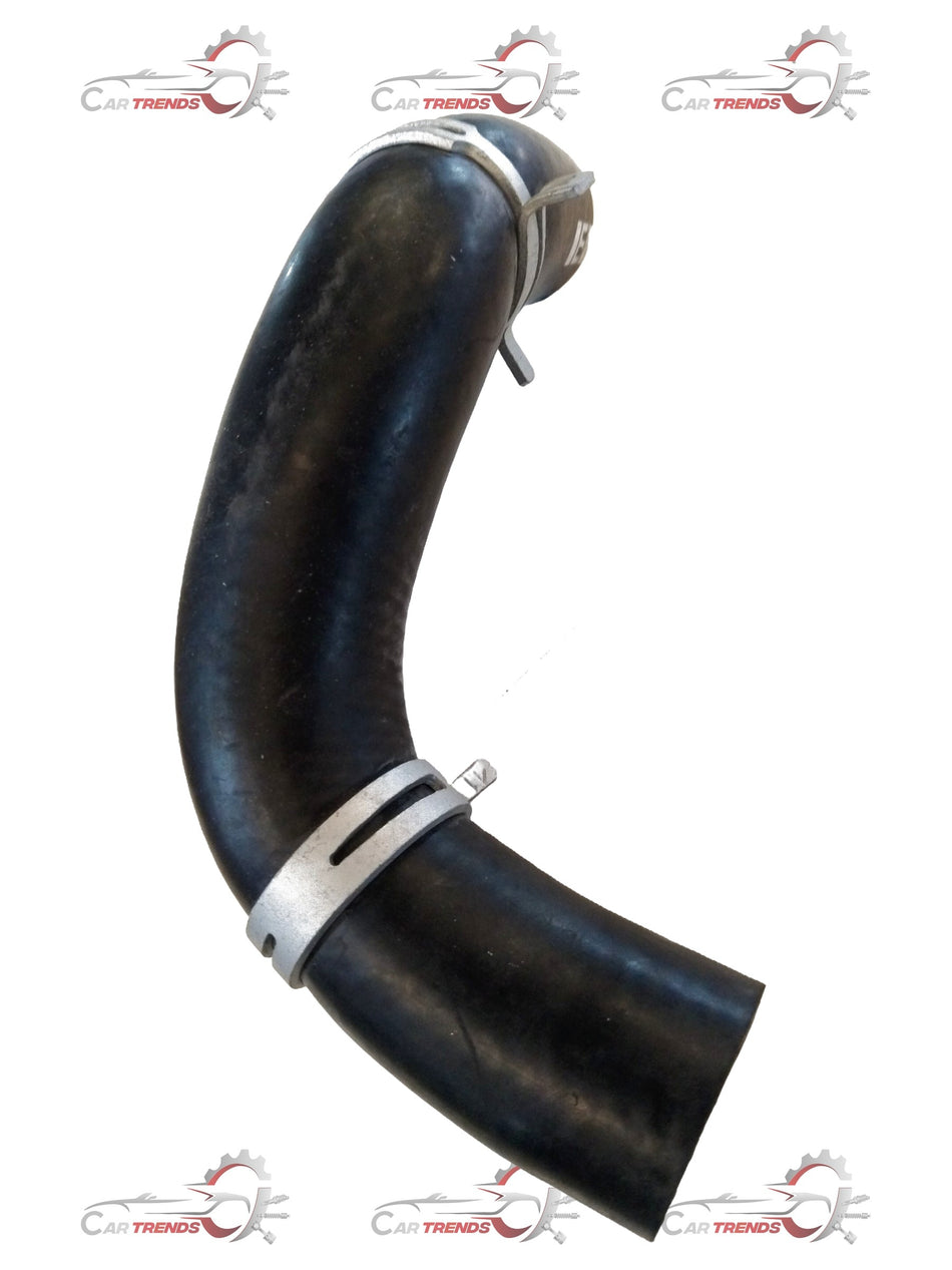 Hyundai Creta lower radiator hose, black rubber automotive part with metal clamps, for engine cooling system.