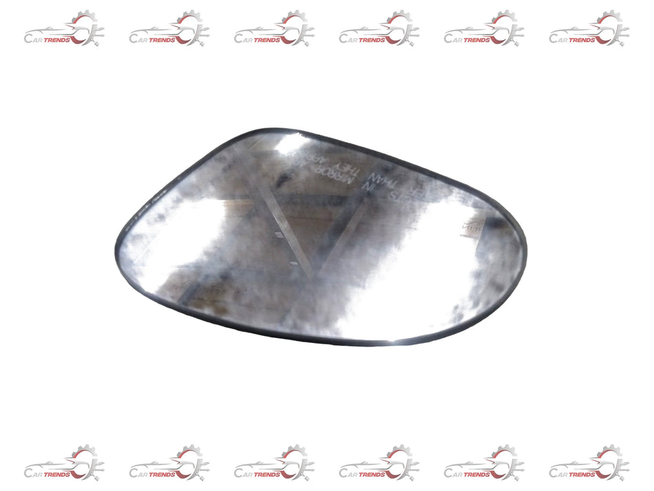 CarTrends glass mirror for Chevrolet Spark left side spare part, showing the reflective surface and mounting frame.