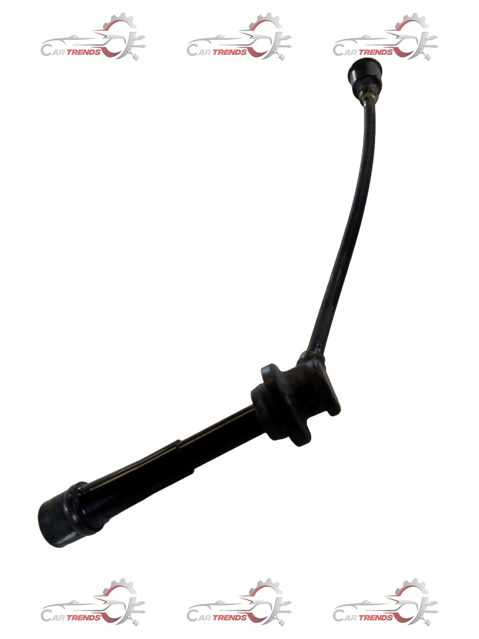 Maruti Suzuki high tension cord set for Maruti 800 engine, featuring multiple black rubber ignition wires arranged in a set.