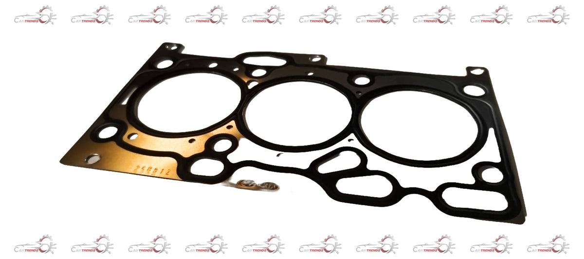Hyundai cylinder head gasket, spare parts for engine repair, showing a close-up of the gasket with metal and rubber components.
