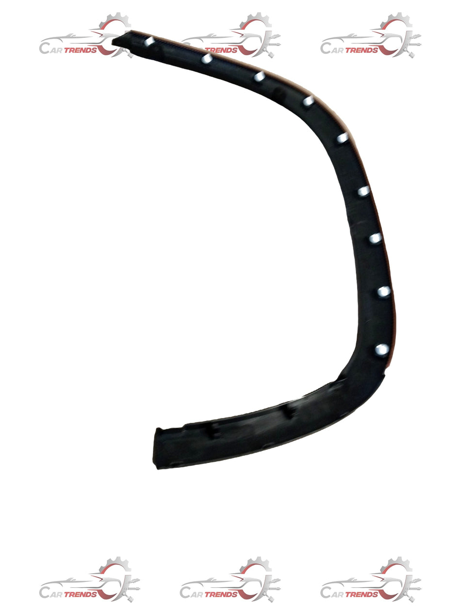 Maruti Suzuki guard assembly fender splash LH front for Swift, Dzire, Baleno, Ertiga, and Brezza in black plastic.