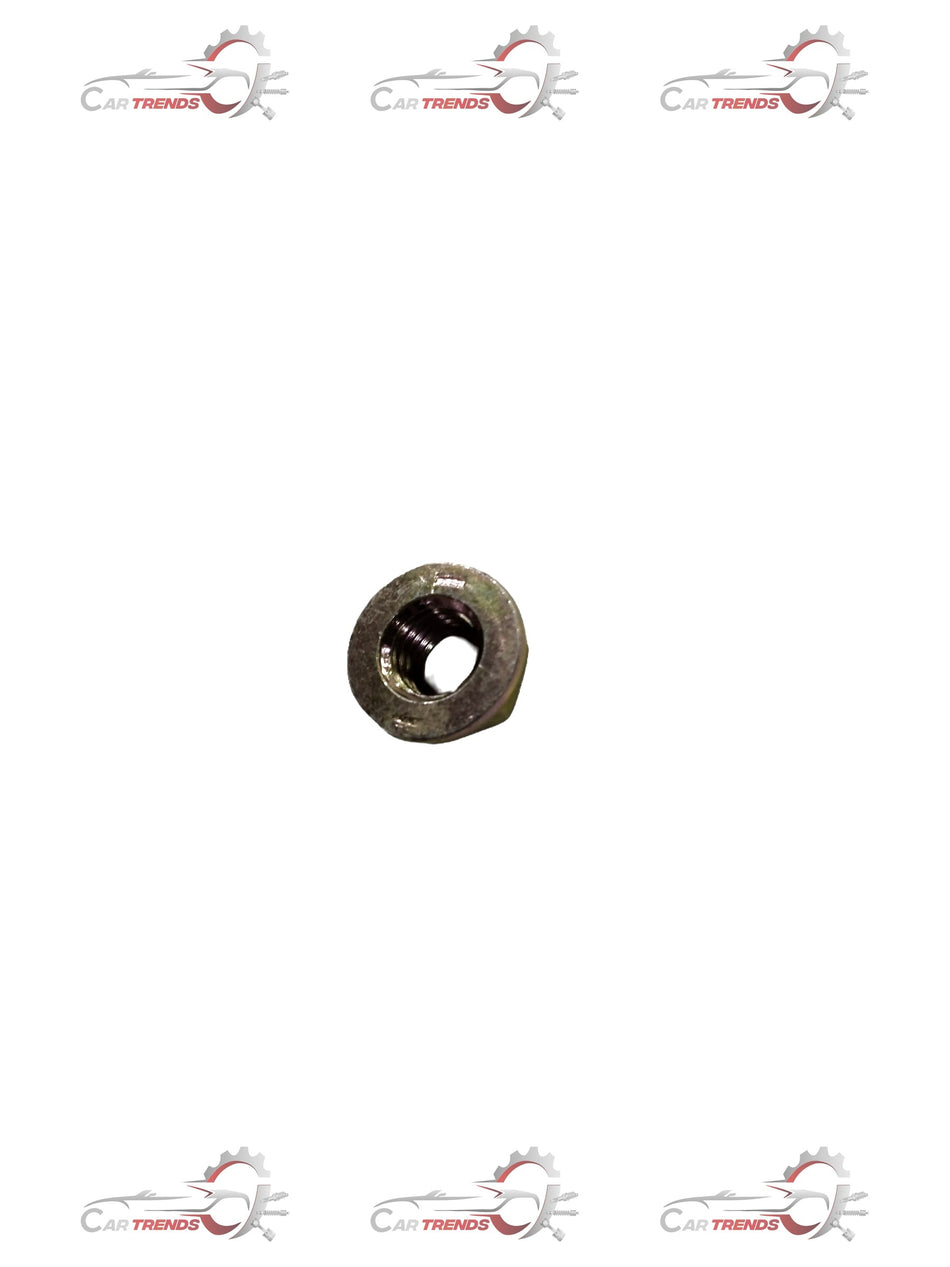 General Motors M10x1.5 hex flange nut for Chevrolet Optra, showcasing the sturdy metal nut with flange and thread details.
