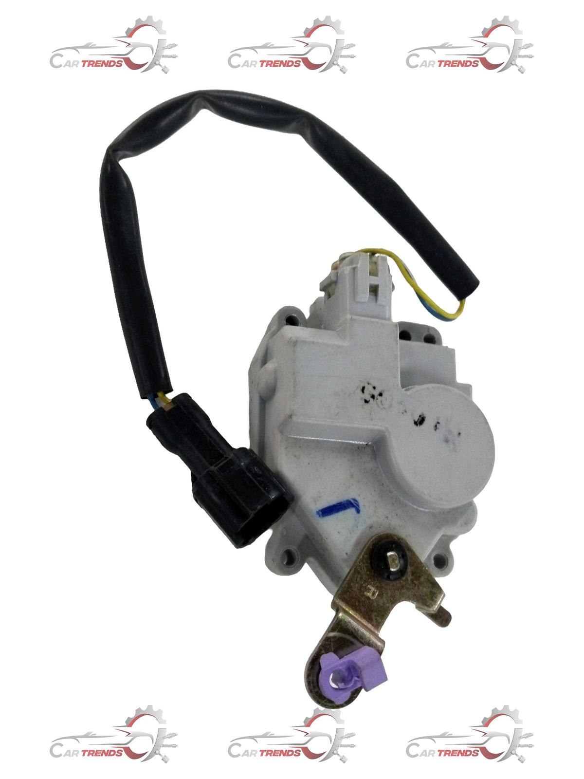 Rear left door lock actuator for Chevrolet Tavera, manufactured by General Motors, shown in the image.