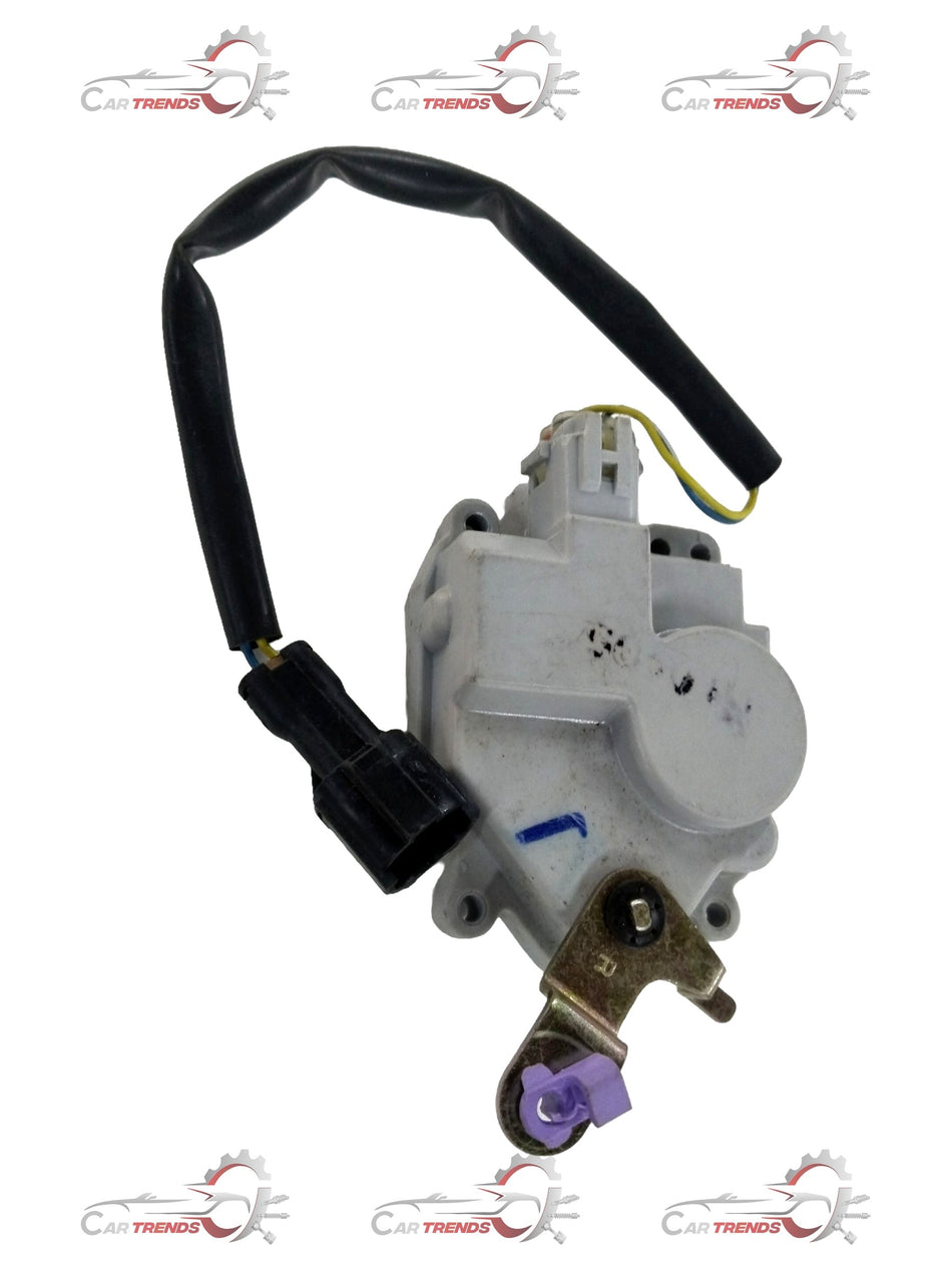 Rear left door lock actuator for Chevrolet Tavera, manufactured by General Motors, shown in the image.
