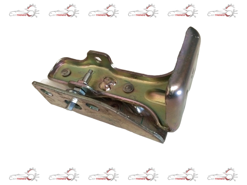 Mahindra Bolero hinge assembly hood, right side, CarTrends replacement part showing metal hinge and mounting points.