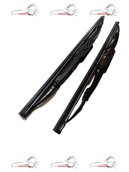 CARTRENDS 14-inch wiper blade for all cars, shown mounted on a vehicle windshield with rubber edge and metal frame.