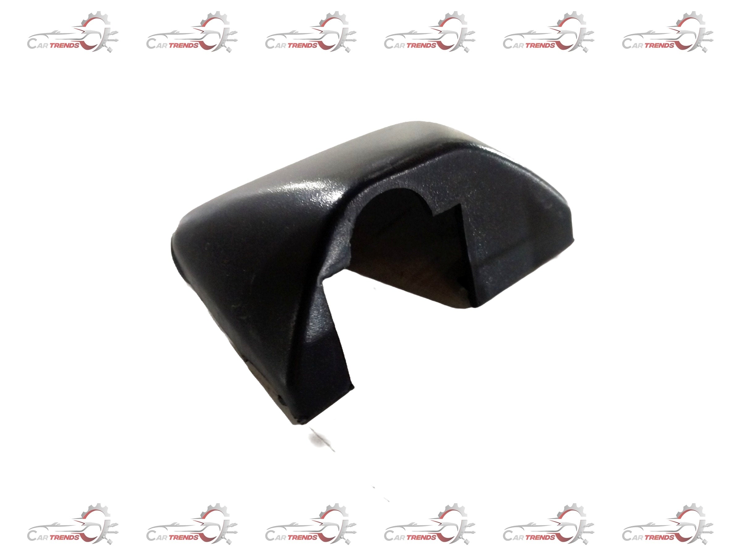 Maruti Suzuki rear view mirror cover for outside side mirror, close-up of black plastic protective cover on a vehicle.