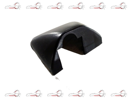 Maruti Suzuki rear view mirror cover for outside side mirror, close-up of black plastic protective cover on a vehicle.