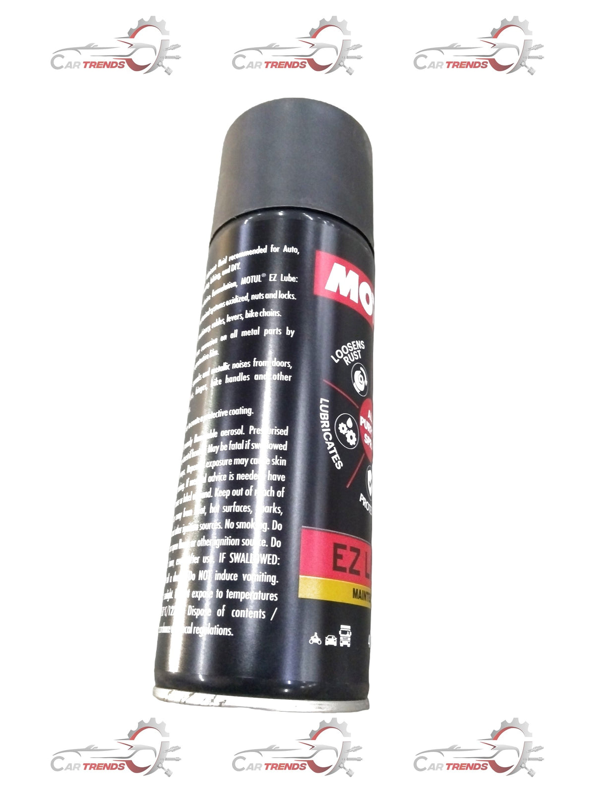 CarTrends EZ LUBE punch and Altroz Safari HARRIER lubricant spray pack with 12 cans of 400ml each, shown in the image.