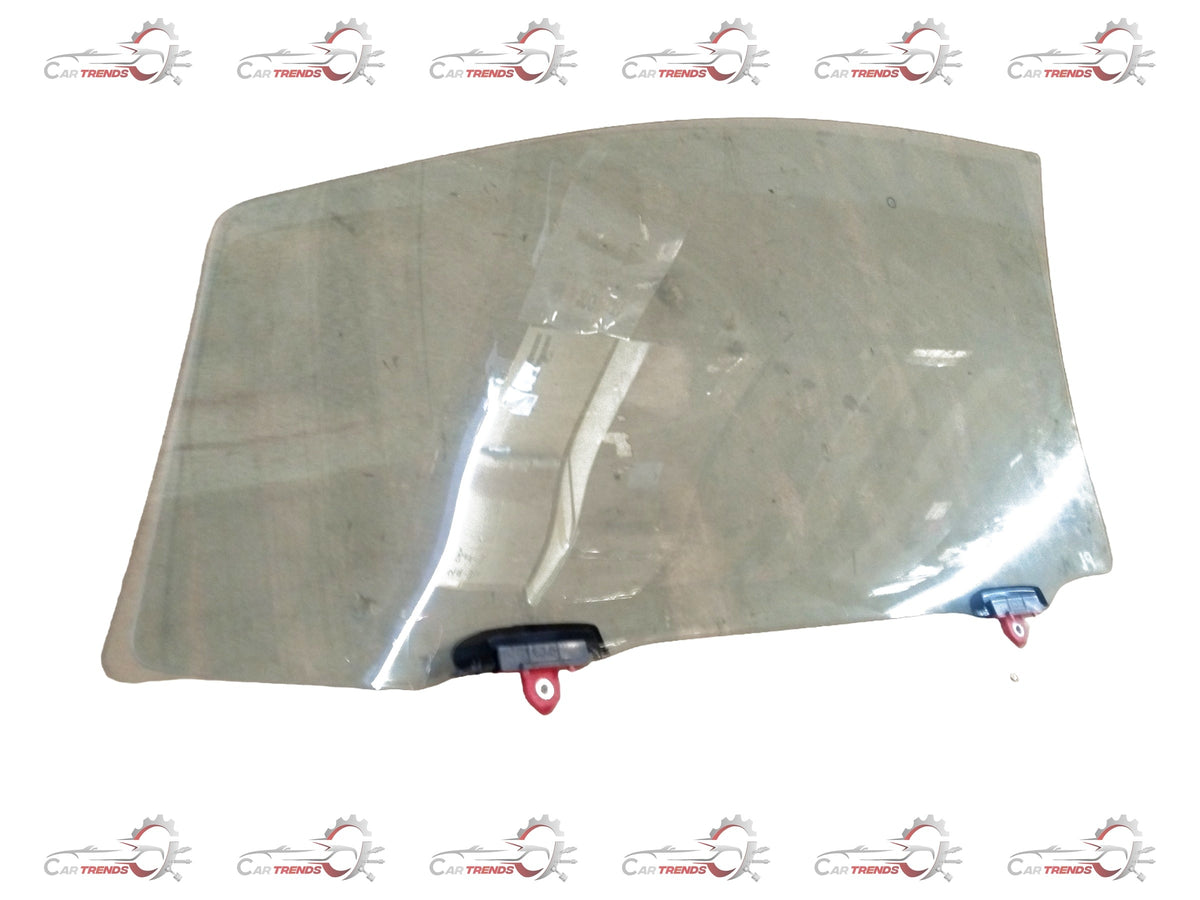 Toyota glass sub-assembly front right side for vehicle, part number 681010K350, shown in the image with clear glass and frame.