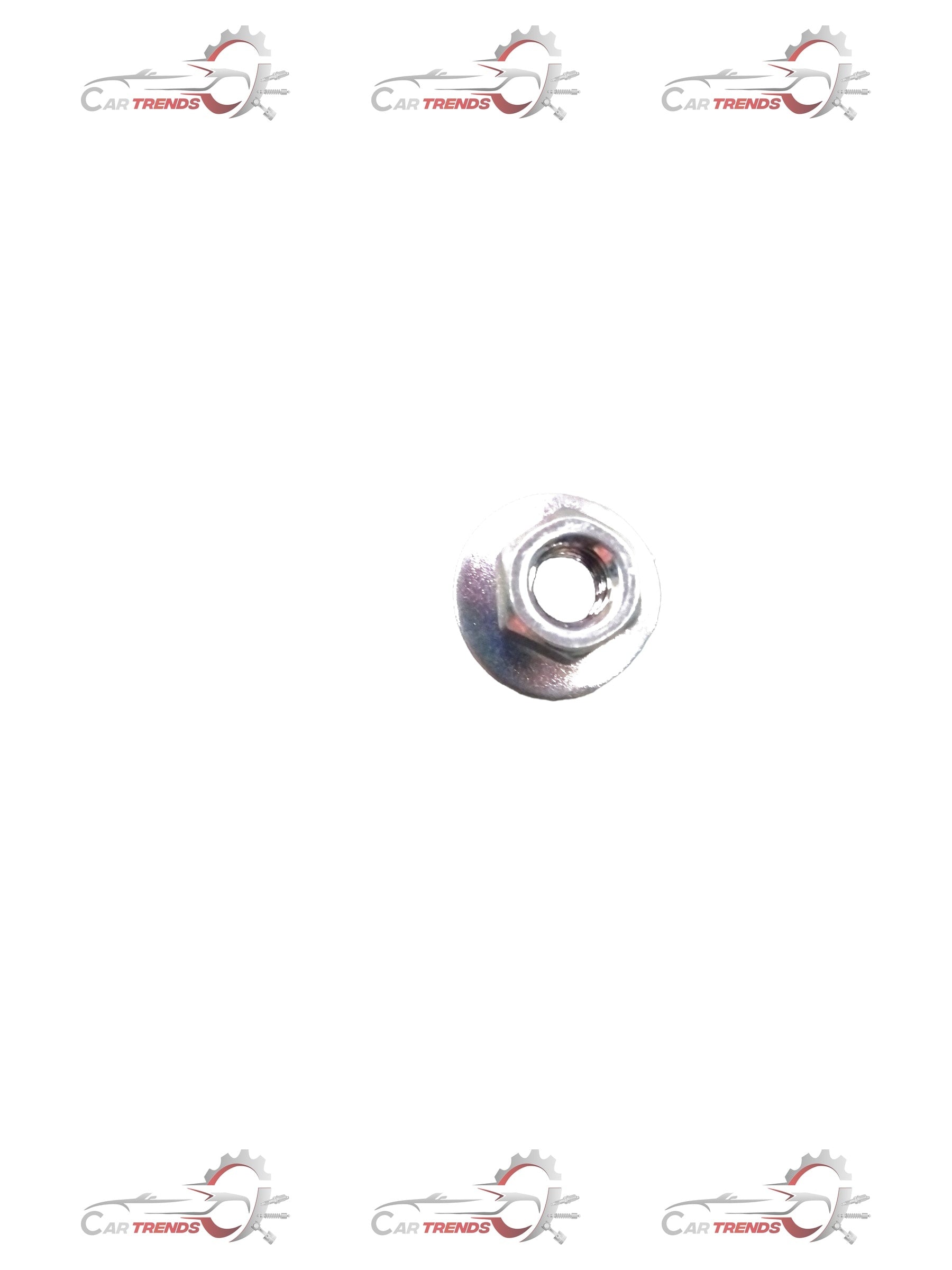 Honda nut washer 6mm installed on a mechanical component, showcasing the metal washer's shape and size for engine or automotive use.