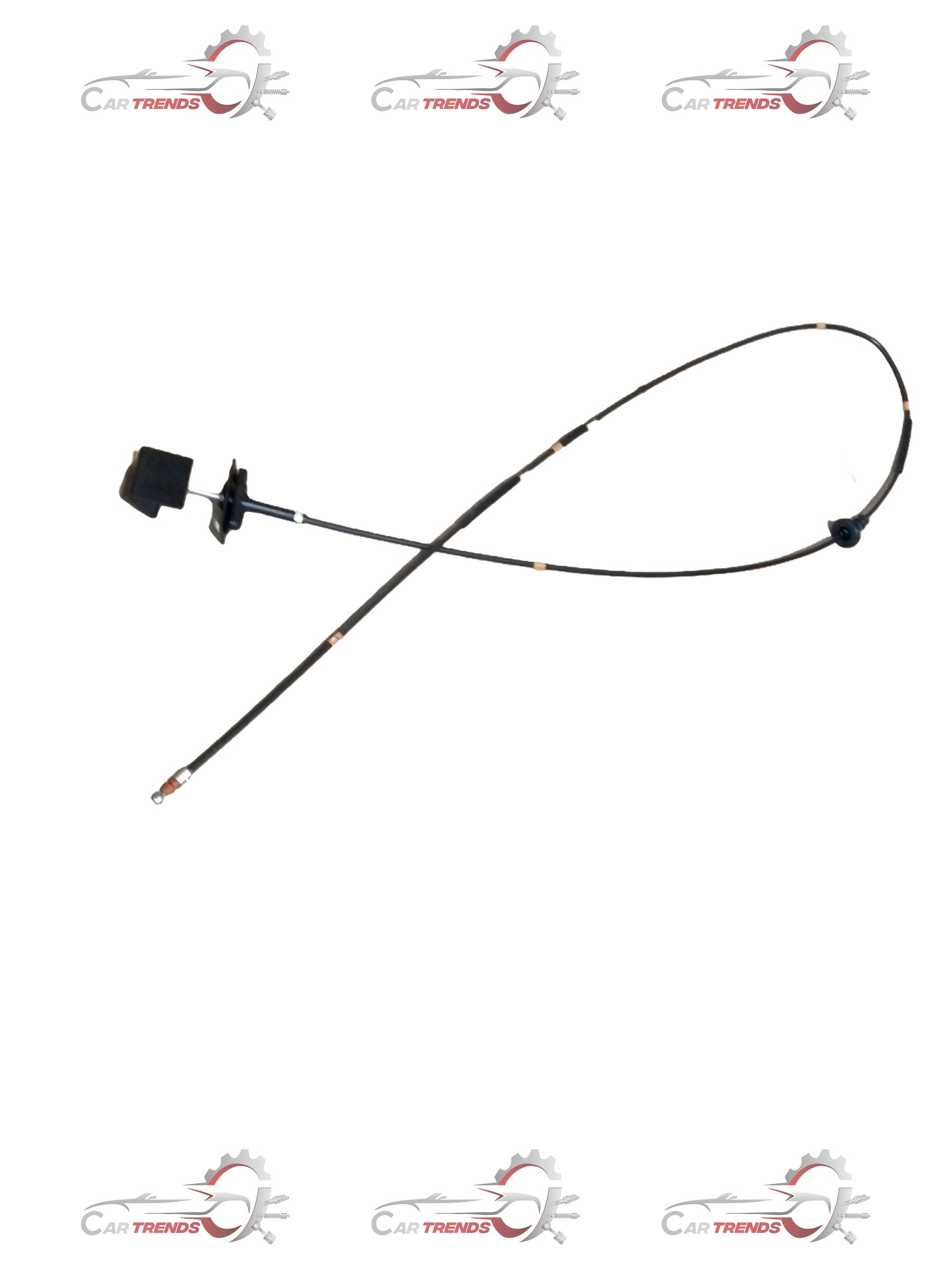 Maruti Suzuki cable component for hood latch release, showing the detailed metal and plastic parts of the latch mechanism.