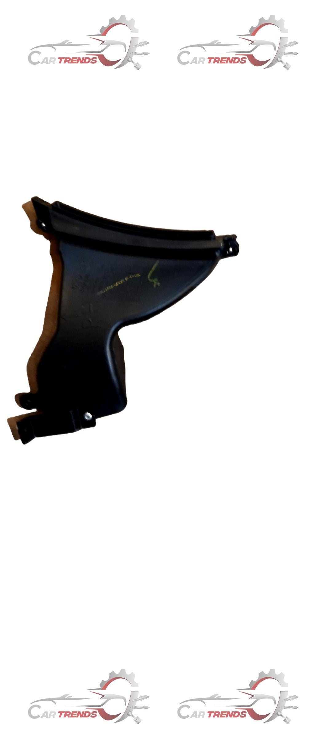 Hyundai I10 Grand duct air curtain by CarTrends, close-up view showing the black plastic component with part number #86568B4500.