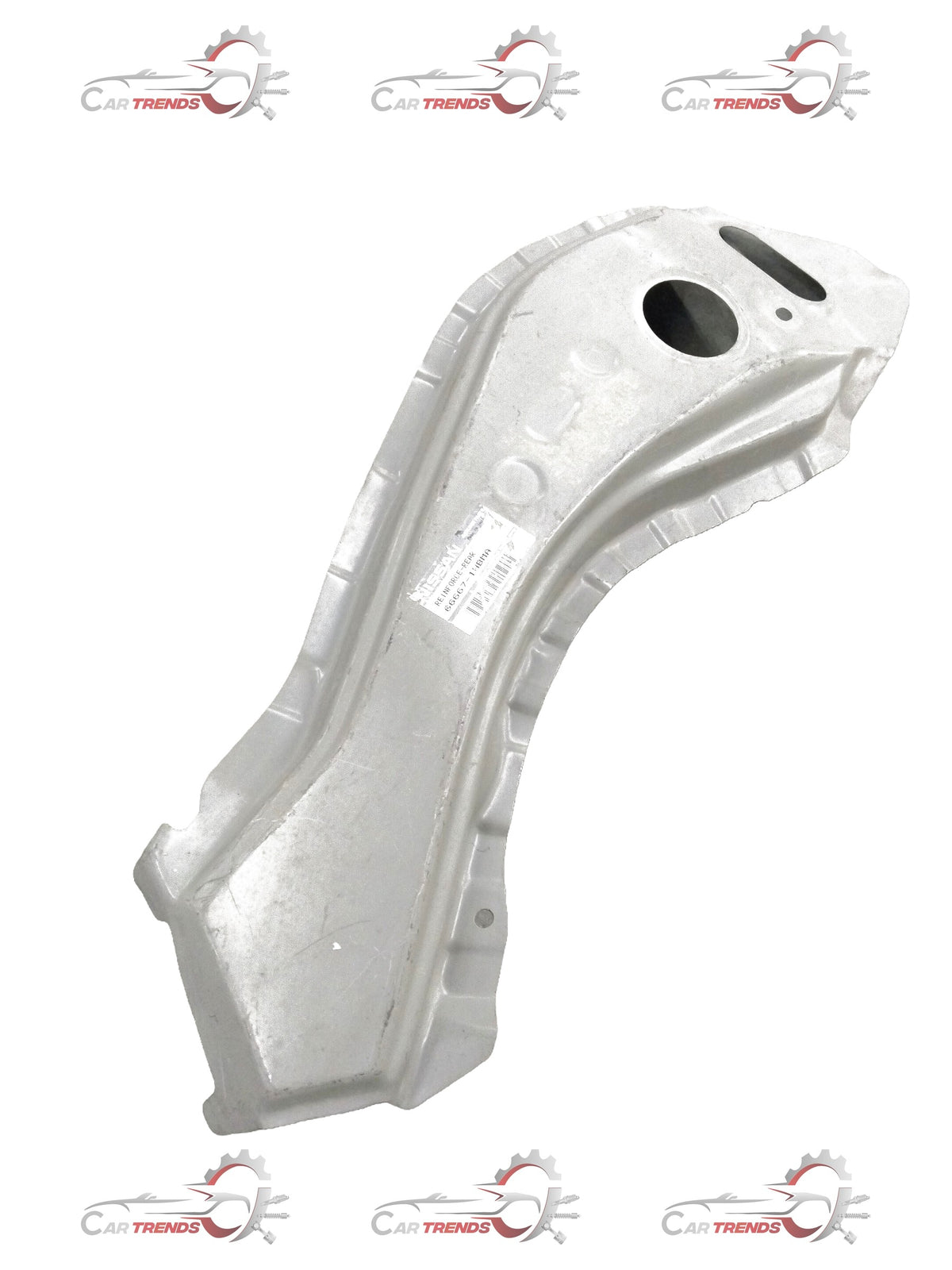 CarTrends reinforcement part for Nissan Micra, showing a close-up of the durable metal component with mounting points.