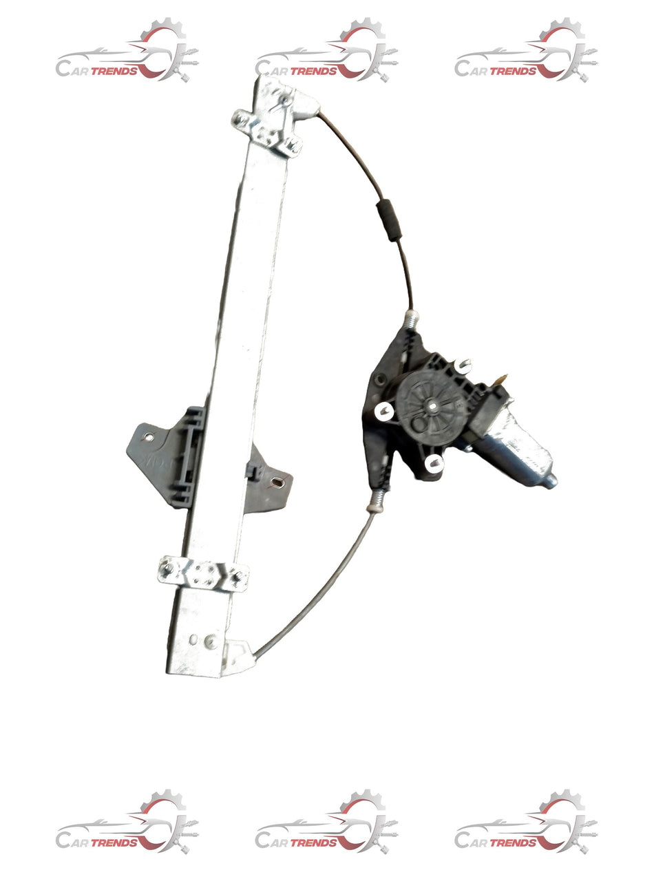 Hyundai Verna front door window lift regulator, car part showing the mechanical components and mounting points.