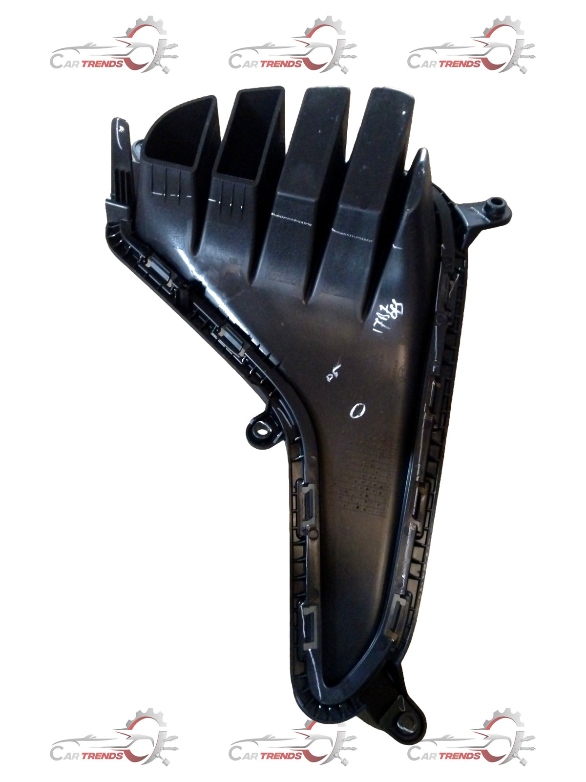 CarTrends I-10 Grand Type 2 fog light cover, right side, showing the black plastic exterior and mounting edges.
