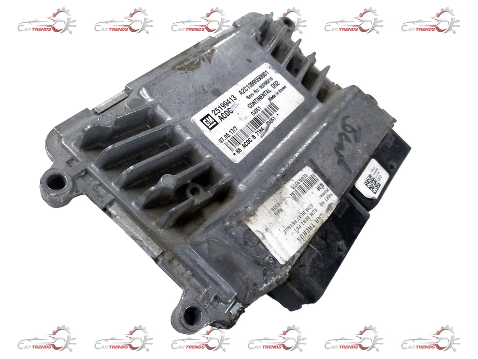 Chevrolet Beat engine control module assembly by General Motors, without calibration, showing electronic control unit with connectors.