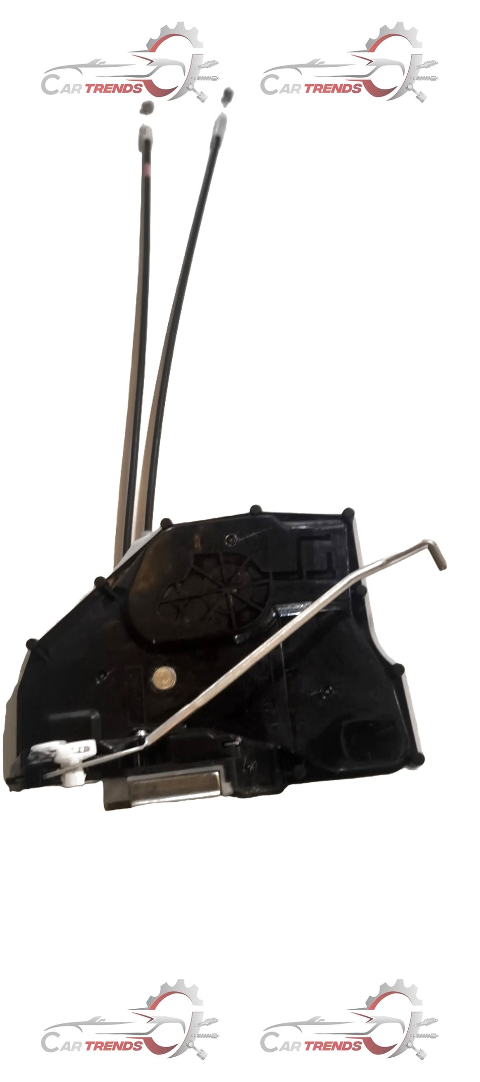 Front left door latch assembly for Ritz, Swift, Dzire from CarTrends, showing the metal latch part with mounting components.