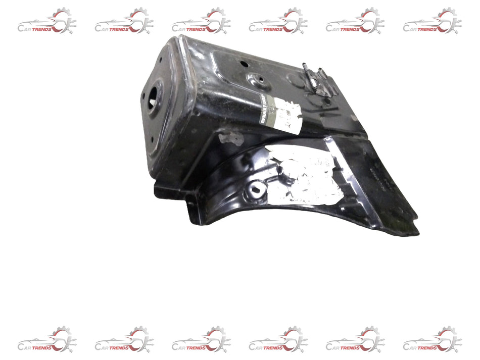 Renault Kwid strut housing assembly by CarTrends, close-up view showing metal components and mounting points.