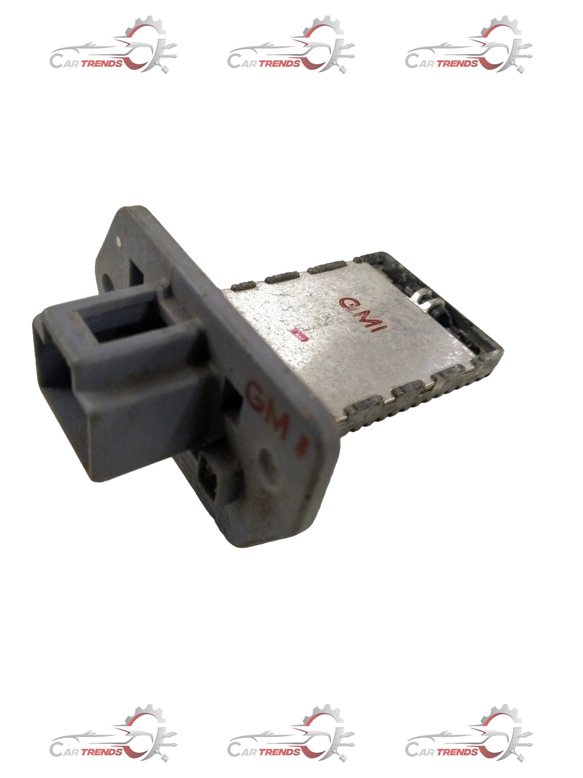 General Motors resistor blower for Chevrolet Aveo, showing the compact electrical component used in HVAC systems.