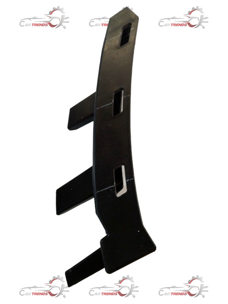 Hyundai Grand i10 front left bumper bracket, part number 86553B4500, showing the metal mounting component for vehicle repair.