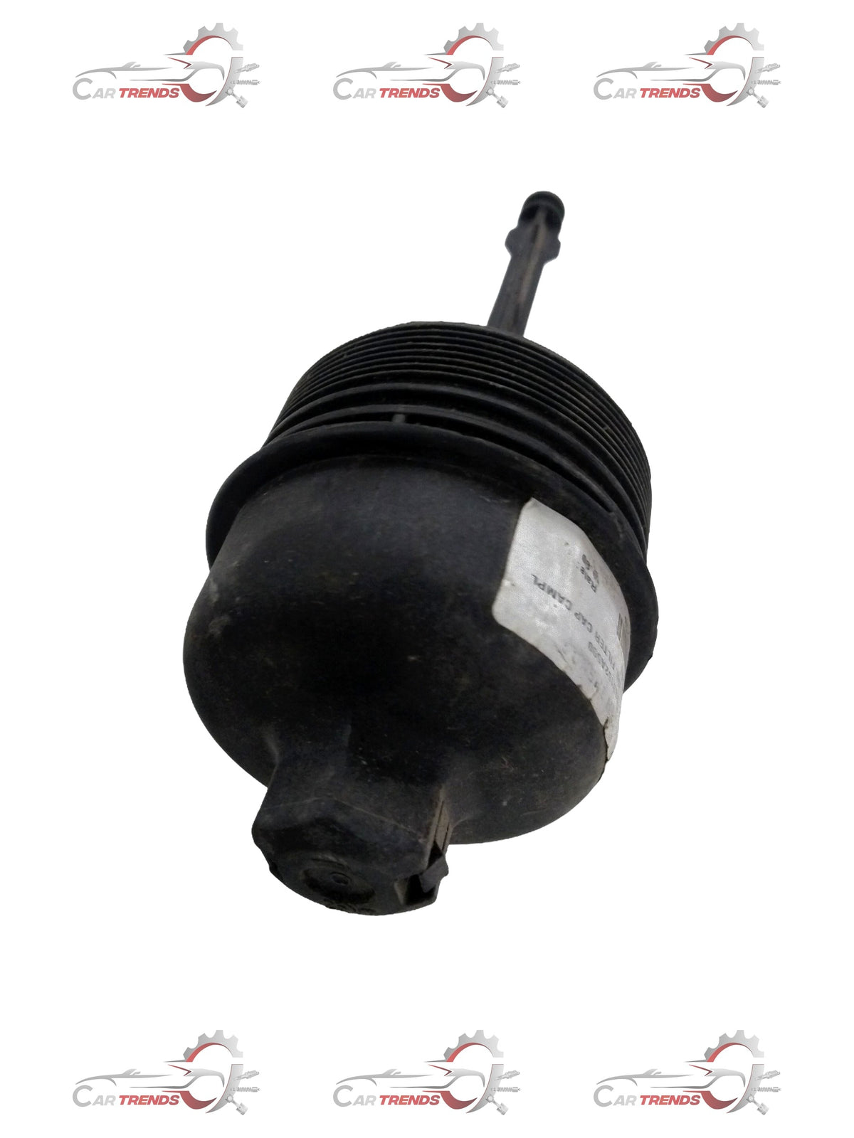 Hyundai oil filter cap for Creta engine, black plastic automotive part with threading for oil filter replacement.