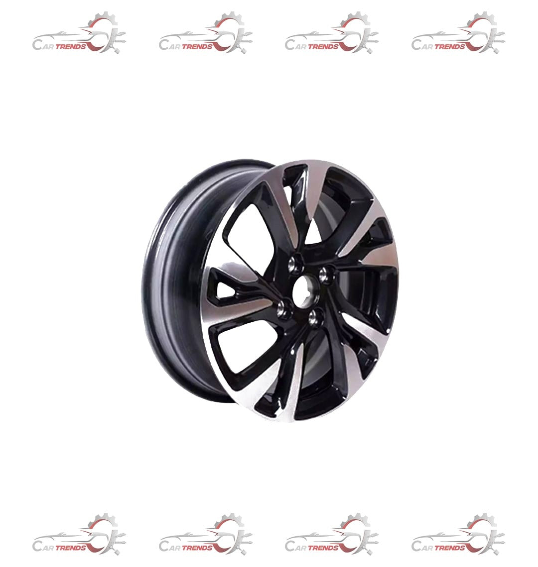 Maruti Suzuki alloy wheel with 15x5.5 inch wheel size and heel compartment design, featuring a silver finish and multi-spoke pattern.
